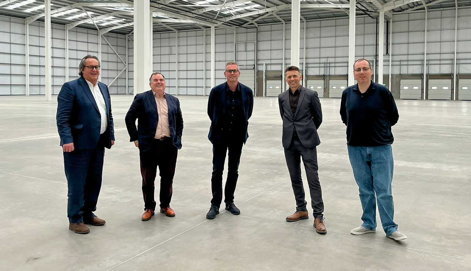 Left to right: Gregor King, Canmoor, Councillor Iain Nicolson, Mike Green, Canmoor, Alasdair Morrison, Renfrewshire Council’s Head of Economy & Development and Councillor Jim Paterson